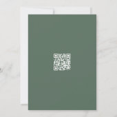 Invitation Baby shower vert Dusty minimaliste QR Code (Dos)