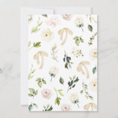 Invitation Baby shower vert et blanc (Dos)