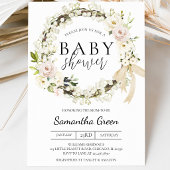 Invitation Baby Shower Vert et Blanc