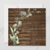 Invitation Baby shower Vert Eucalyptus Succulent Rustique (Dos)