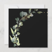 Invitation Baby Shower Vert Foncé Eucalyptus (Dos)