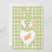 Invitation Baby shower vert Gnomes de Pâques (Dos)