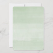 Invitation Baby shower vert neutre pour bébé (Dos)