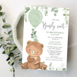 Invitation Baby shower vert neutre pour bébé<br><div class="desc">Pour une personnalisation plus avancée de ce design,  il suffit de cliquer sur le bouton "Customiser" ci-dessus !</div>