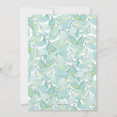 Invitation Baby shower vert - neutre pour les femm (Dos)