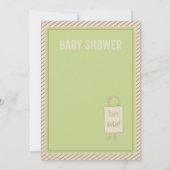 Invitation Baby shower vert nid d'oiseaux (Dos)