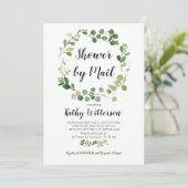 Invitation baby shower vert oh par mail (Debout devant)