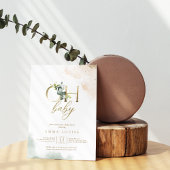 Invitation Baby shower vert or Eucalyptus Oh