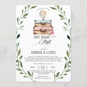 Invitation Baby shower vert par Mail Long Distance Girl