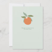 Invitation Baby shower Vert Petite Cutie Citrus Oranges (Dos)