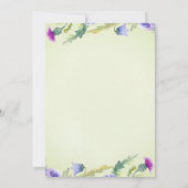 Invitation Baby shower vert printemps fleur sauvage d'aquarel (Dos)