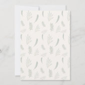 Invitation Baby shower vert Sage Boho Vêtements pour garçons (Dos)