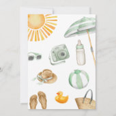 Invitation Baby Shower Vert Splash (Dos)