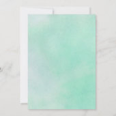 Invitation Baby shower vert Watercolor Twins (Dos)