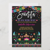 Invitation Baby shower vibrant mexicain Senorita Fiesta (Devant)
