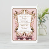 Invitation Baby shower victorienne (Debout devant)