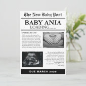 Invitation baby shower vintage (Debout devant)