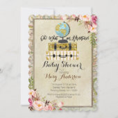 Invitation Baby shower Vintage (Devant)