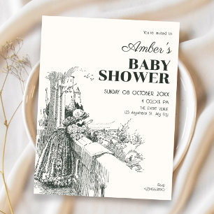 Invitation Baby shower vintage