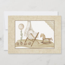 Invitation Baby shower vintage