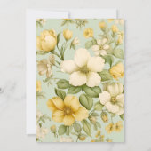 Invitation baby shower vintage à fleurs (Dos)