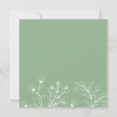 Invitation Baby shower Vintage à la menthe verte (Dos)