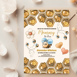 Invitation Baby-Shower Vintage Abeille