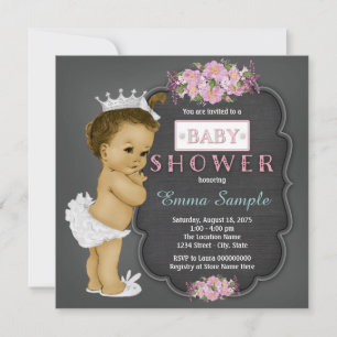 Invitation Baby shower vintage Chalkboard