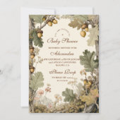 Invitation Baby shower vintage d'Acorns (Devant)