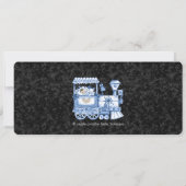 Invitation Baby shower vintage de billets de train (Dos)