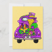 Invitation Baby shower Vintage de camion Mardi Gras (Dos)