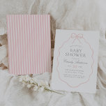 Invitation Baby shower vintage de fille de la cou rose<br><div class="desc">Fêtez l'arrivée d'un petit avec cette élégante invitation à baby shower à thème arc.</div>