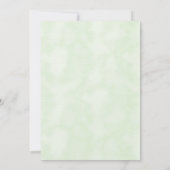 Invitation Baby shower Vintage de l'ours à bande verte (Dos)