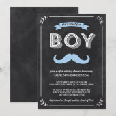 Invitation Baby shower vintage de tableau (Devant / Derrière)
