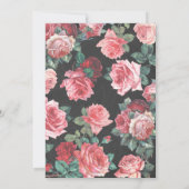 Invitation baby shower vintage en damier (Dos)