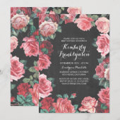 Invitation baby shower vintage en damier (Devant / Derrière)