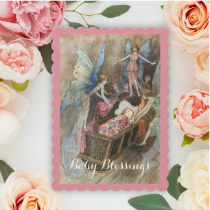 Invitation Baby shower vintage Fairy