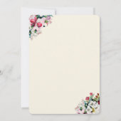 Invitation Baby shower vintage Floral Bouquet Arch (Dos)