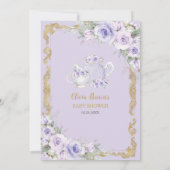 Invitation Baby shower vintage Floral Tea Party (Dos)