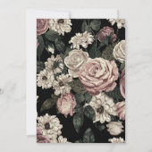 Invitation Baby shower Vintage foncé (Dos)