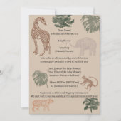 Invitation Baby shower vintage Jungle Safari (Devant)