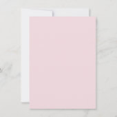 Invitation Baby shower vintage poule rose (Dos)