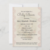 Invitation Baby shower Vintage religieux catholique (Dos)
