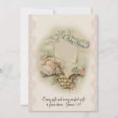 Invitation Baby shower Vintage religieux chrétien (Devant)