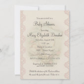 Invitation Baby shower Vintage religieux chrétien (Dos)