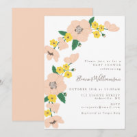 Baby shower vintage rose et jaune