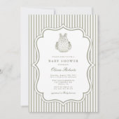 Invitation Baby shower Vintage Sage Farmhouse (Devant)