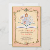 Invitation Baby shower vintage Storybook (Devant)