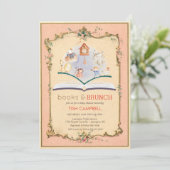Invitation Baby shower vintage Storybook (Debout devant)