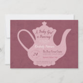 Invitation Baby shower Vintage Tea Party (Devant)